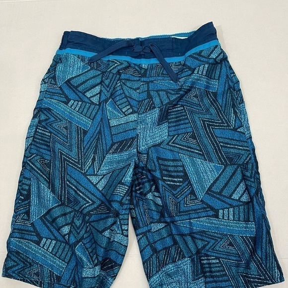 Wave Zone sz 16-18 boys board shorts blue print - Picture 1 of 5